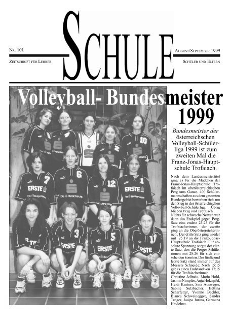 Volleyball- Bundesmeister 1999 - Landesschulrat Steiermark