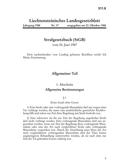 Liechtensteinisches Landesgesetzblatt - Legislationline