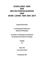 Schellings Idee der Weltalterphilosophie - Universität Tübingen