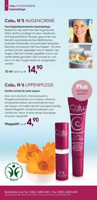 Calu. NATURKOSMETIK Katalog April 2013