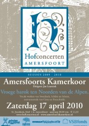 Programmaboekje - Het Amersfoorts Kamerkoor