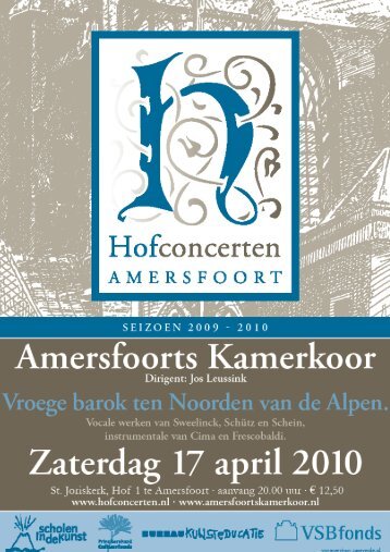 Programmaboekje - Het Amersfoorts Kamerkoor