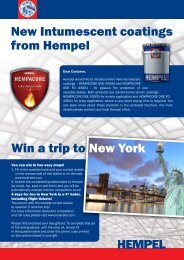 Win a trip to New York New Intumescent coatings from Hempel