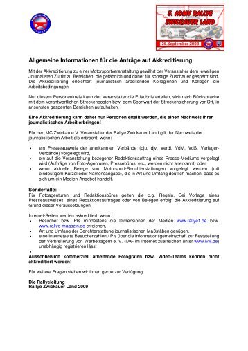 Akkreditierungs - Motorsportclub Zwickau