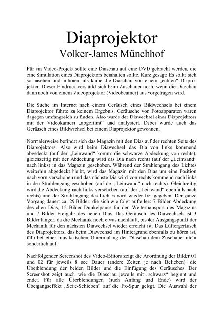 Diaprojektor - Jamesmuenchhof.de