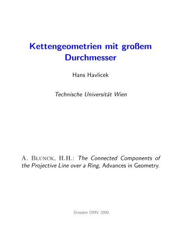 Kettengeometrien mit großem Durchmesser - Technische Universität ...