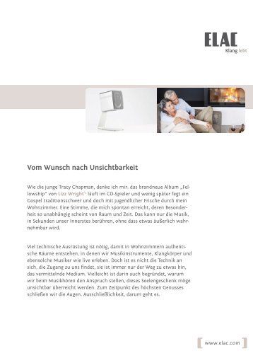 Vom Wunsch nach Unsichtbarkeit - Elac