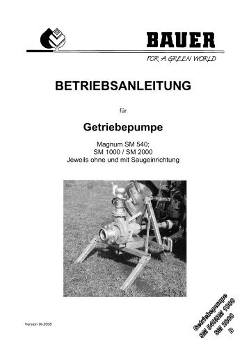 BETRIEBSANLEITUNG - Bauer