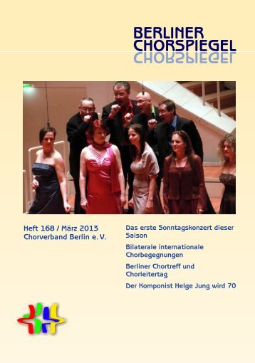 Chorspiegel 168 - Chorverband Berlin eV