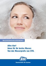 Alles klar! Ideen für Ihr bestes Wasser. Von den Wasserprofis ... - Syr