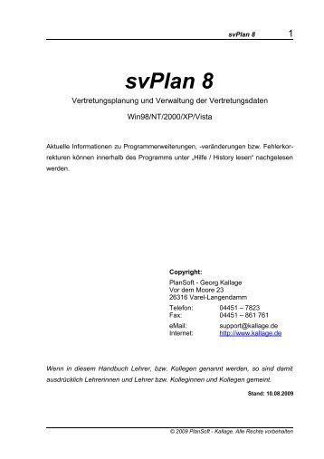 svPlan 8 - Kallage.de