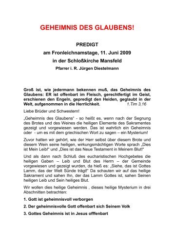 7. GEHEIMNIS DES GLAUBENS - Eine lutherische ...
