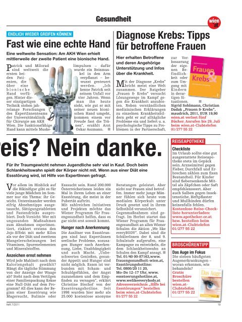 Heft 7/2011, pdf - Club wien.at