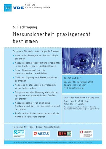 Programm Messunsicherheit2013 - PTB