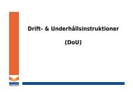 Drift- & Underhållsinstruktioner (DoU)