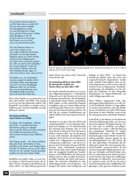 Brandenburgisches Ärzteblatt 07/2003 - Landesärztekammer ...