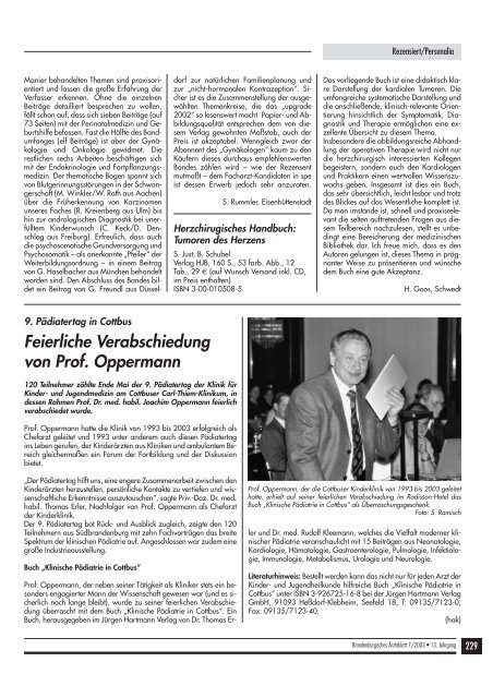 Brandenburgisches Ärzteblatt 07/2003 - Landesärztekammer ...