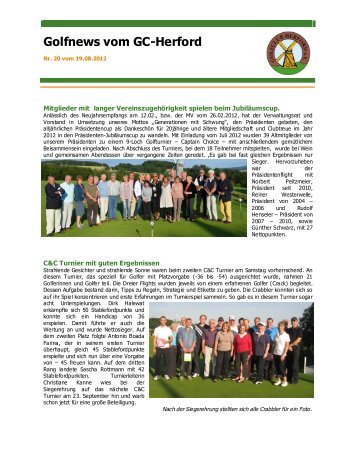 Golf-Newsletter 20 - Golfclub Herford