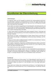 Grundformen der Elternmitwirkung - Fachstelle Elternmitwirkung