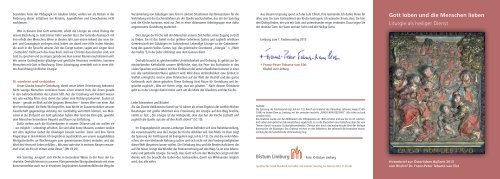 Fastenhirtenbrief 2013 - Bistum Limburg