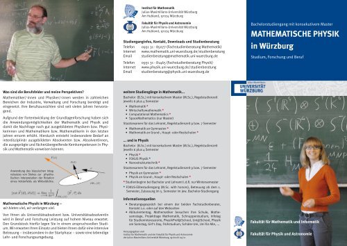 Flyer - Fakultät für Physik und Astronomie - Universität Würzburg