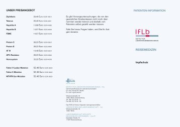 Flyer Reisemedizin - IFlb