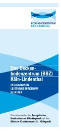 das Becken- bodenzentrum (BBZ) köln-Lindenthal - Ev ...