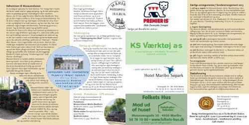 MBJs brochure for 2013 - Museumsbanen Maribo-Bandholm