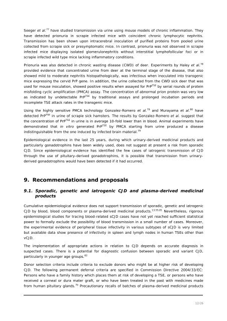 CHMP position statement on Creutzfeldt-Jakob disease and plasma ...