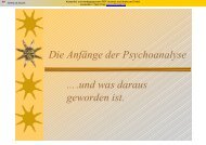 Die Anfänge der Psychoanalyse ….und was daraus geworden ist.