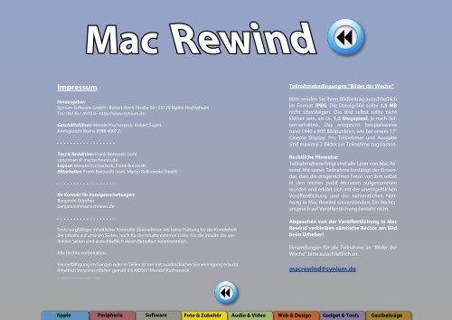 Mac Rewind - Issue 03/2009 (154) - MacTechNews.de - Mac Rewind