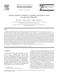 Variant selection of primary, secondary and tertiary twins in a ...