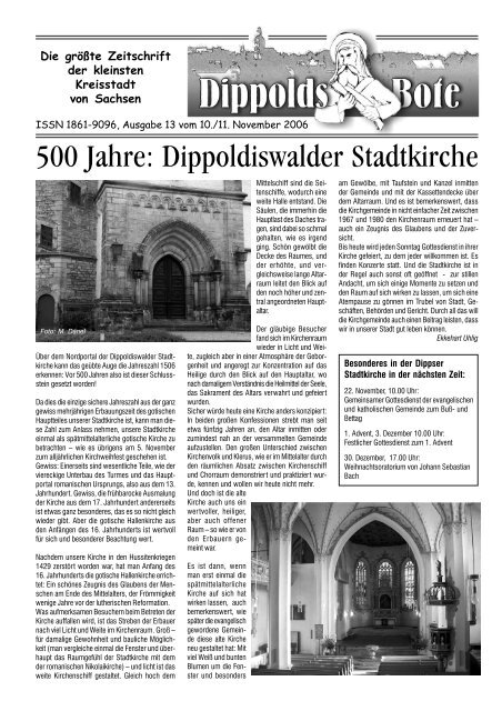 500 Jahre: Dippoldiswalder Stadtkirche
