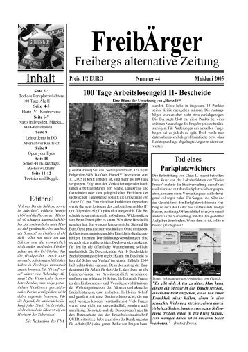 Freibergs alternative Zeitung Inhalt - FreibÄrger