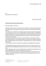 Entwurf - Persönliche Gegenstände der Studierenden