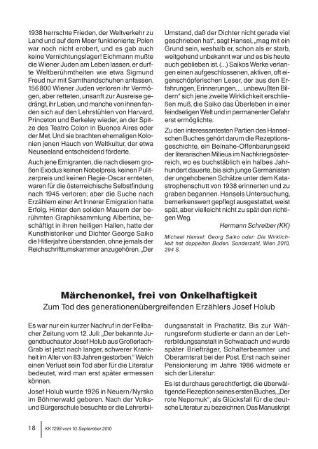 Ausgabe 1298 als PDF zum Download - Kulturportal West Ost