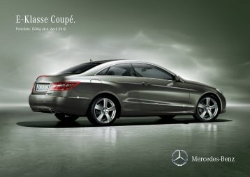 Preisliste Mercedes-Benz E-Klasse Coupe (C207) vom 04.04.2012.
