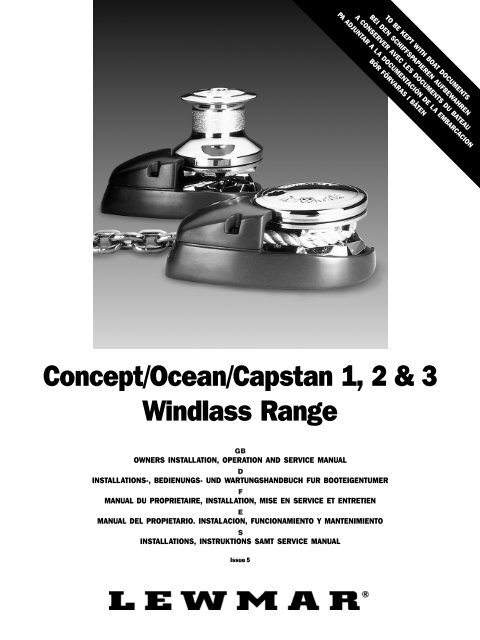 Concept/Ocean/Capstan 1, 2 & 3 Windlass Range - L-36 Fleet