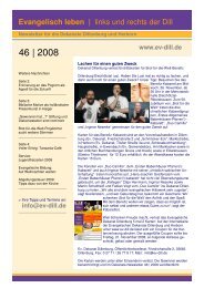 Newsletter 46 | 2008 - links und rechts der Dill