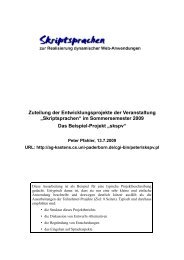 „Skriptsprachen“ im Sommersemester 2009 Das ... - AG-Kastens