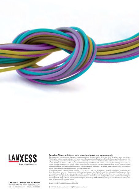 EXTrUSION ENErGIZED BY - LANXESS