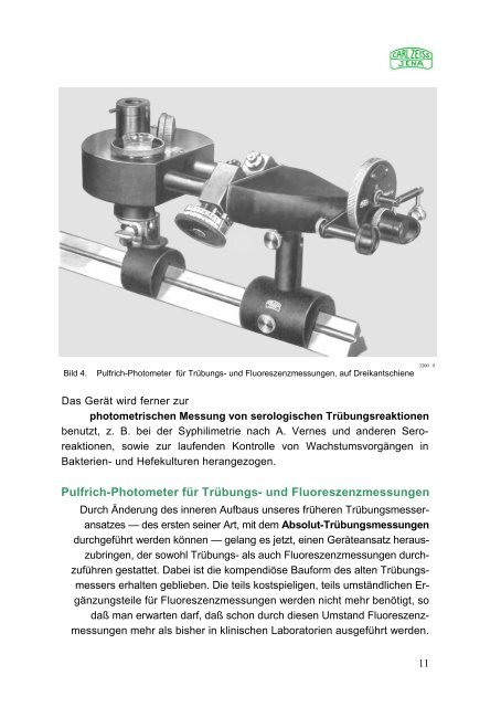 Pulfrich Photometer für klinische Kolorimetrie - Optik-Online