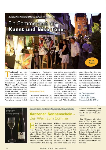 Das Super- Wochenende - Xanten Live