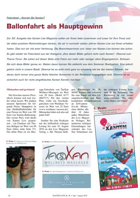 Das Super- Wochenende - Xanten Live