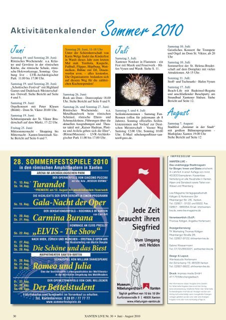 Das Super- Wochenende - Xanten Live