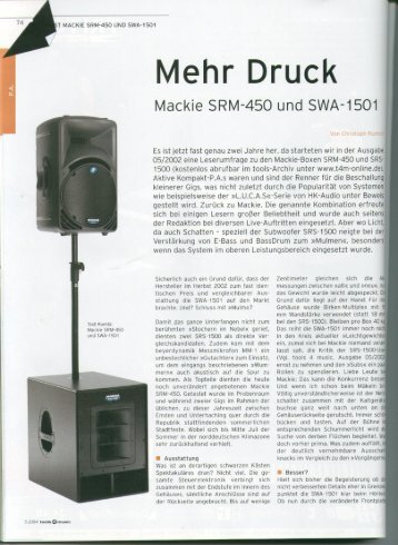 T MACKIE SRM-4SO UND SWA-1501