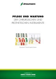 PFLEGE UND WARTUNG DER CHIRURGISCHEN ... - Straumann