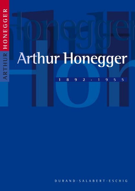 Arthur Honegger - durand-salabert-eschig