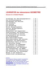 LEHRSÄTZE der elementaren GEOMETRIE - von Herbert Paukert
