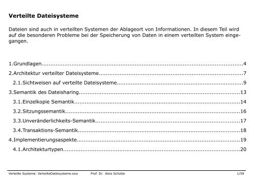 Verteilte Dateisysteme